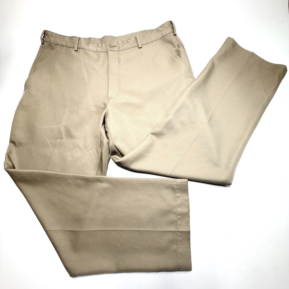 Nike Golf Dri-FIT Khaki Performance Golf Pants 36x30 Men's Flat Front